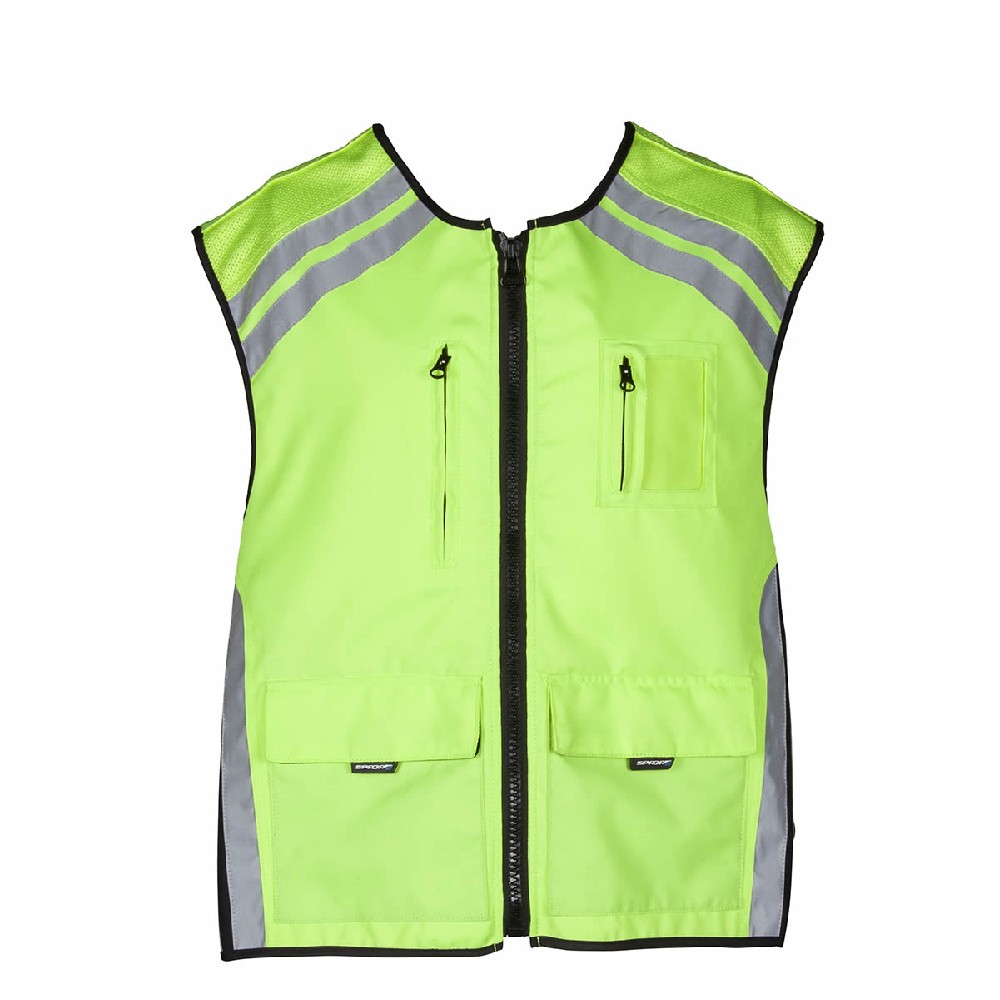SPADA Neónová vesta HI-VIZ s vreckami M/L