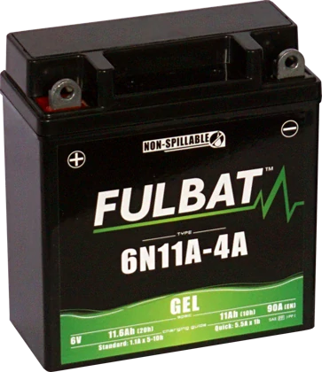 FULBAT 6N11A-4A 6V 11Ah 90A 121x58x130mm L+ GEL bezúdržbová motobatéria