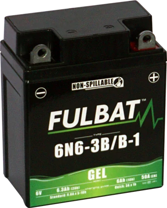 FULBAT 6N6-3B/B-1 6V 6Ah 50A 95x55x117mm P+ GEL bezúdržbová motobatéria