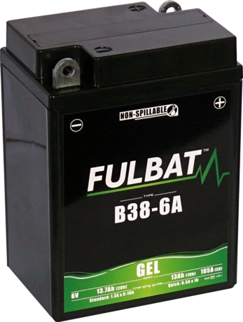 FULBAT B38-6A 6V 13Ah 105A 119x83x161mm P+ GEL bezúdržbová motobatéria