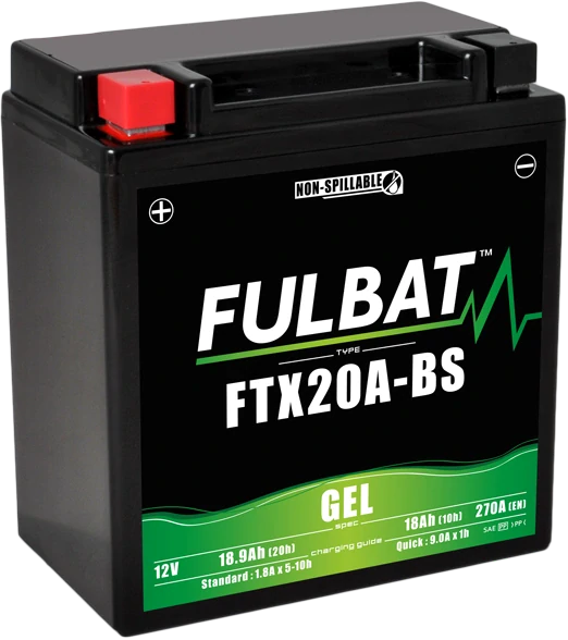 FULBAT FTX20A-BS 12V 18Ah 270A 150x87x161mm L+ GEL bezúdržbová motobatéria
