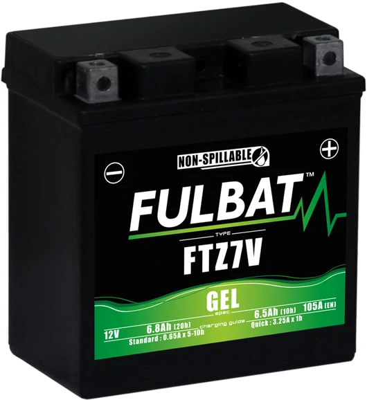 FULBAT FTZ7V 12V 6,5Ah 105A 113x70x105mm P+ GEL bezúdržbová motobatéria