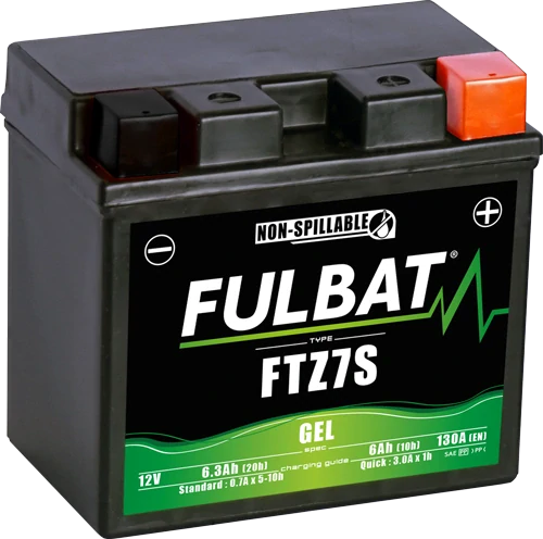 FULBAT FTZ7S 12V 6Ah 130A (YTZ7S) 113x70x105mm P+ GEL bezúdržbová motobatéria