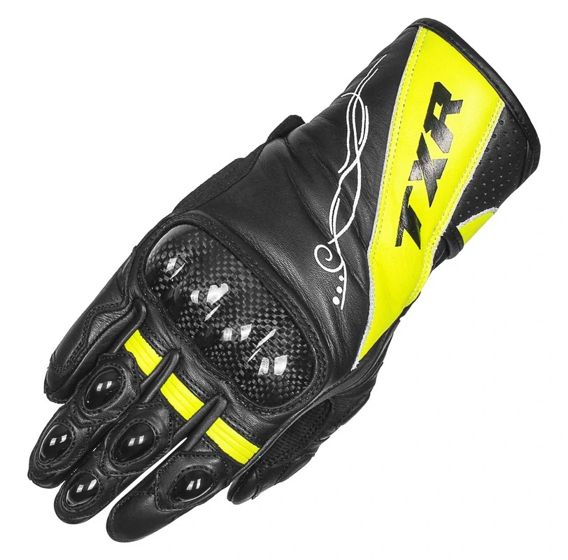 TXR Dámske rukavice na motorku RS3 čierno-fluo žlté M