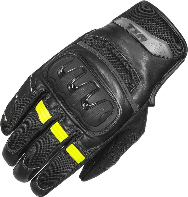 TXR Rukavice na motorku Aerosport čierno-fluo žlté XXL