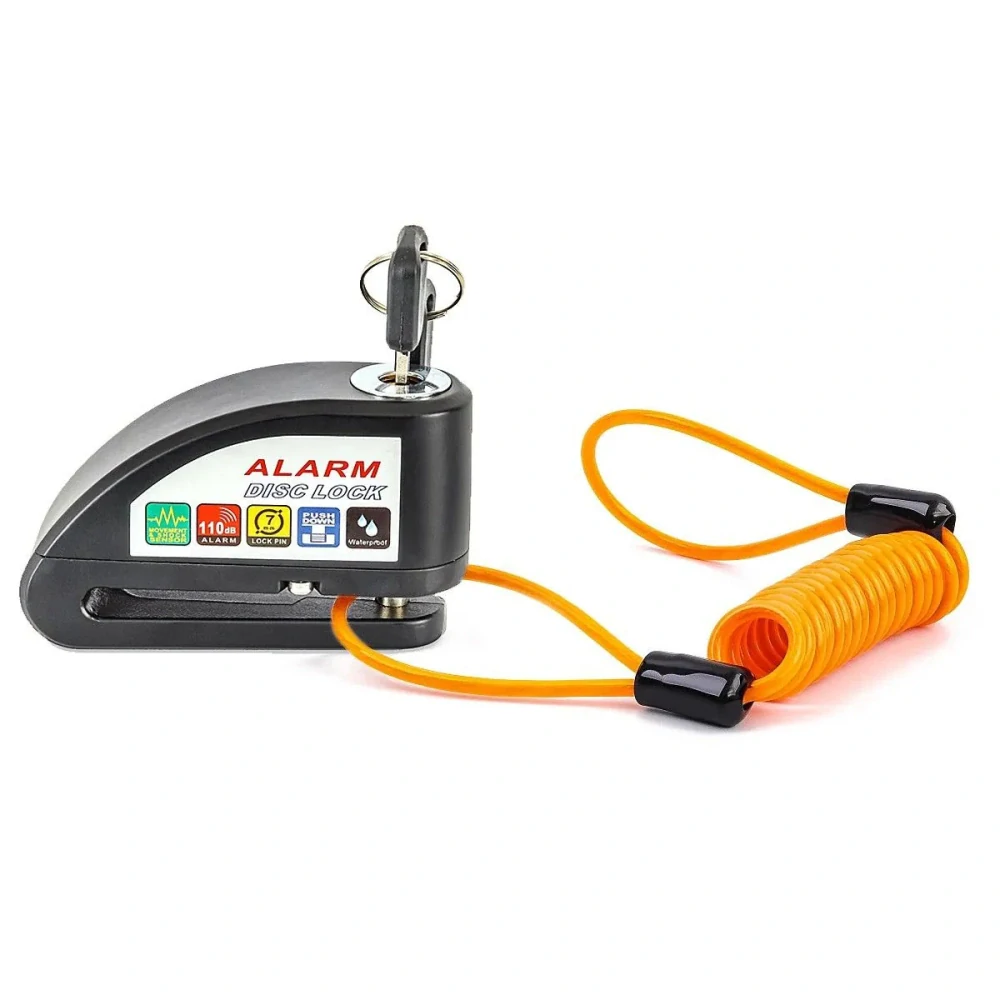 TXR Zámok na motorku s alarmom 110db čierny