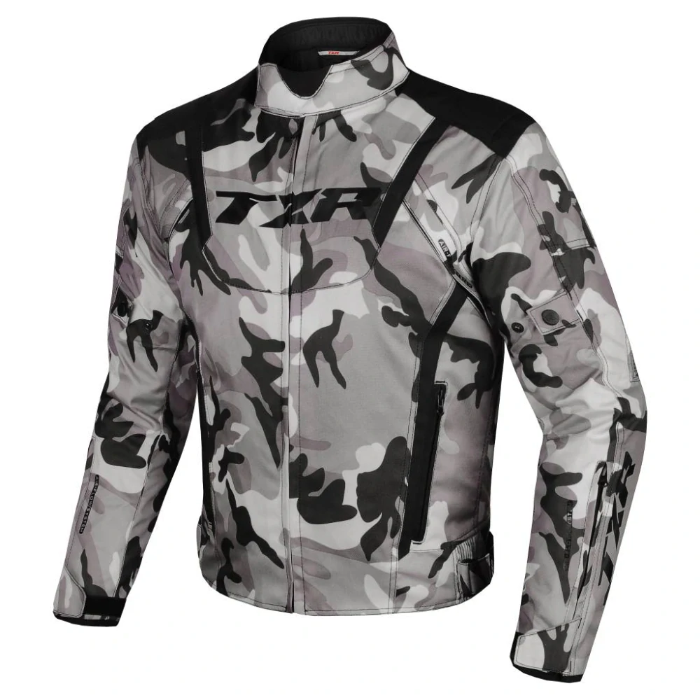 TXR Bunda na motorku Gunner Camo sivá XL