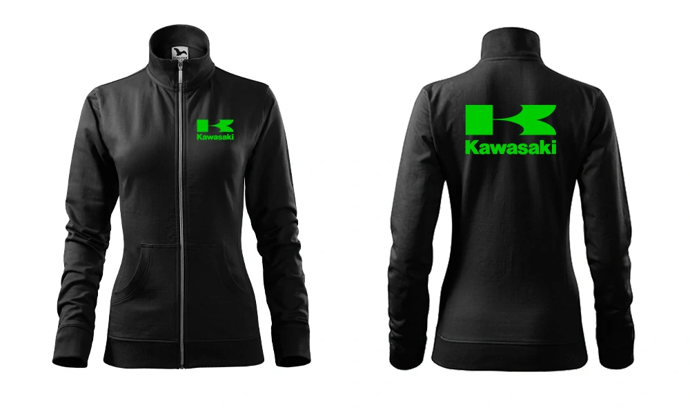 Dámska mikina s motívom Kawasaki 19 2XL čierna
