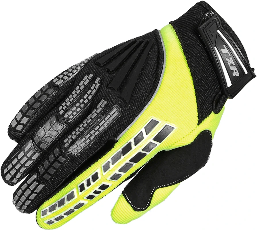 TXR Detské rukavice na motorku Rush čierno-fluo žlté 4
