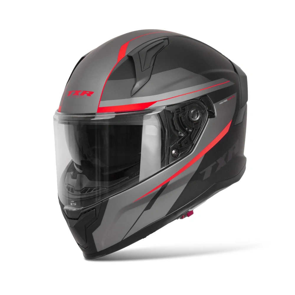 TXR Integrálna prilba na motorku Raptor čierno-sivo-červená L