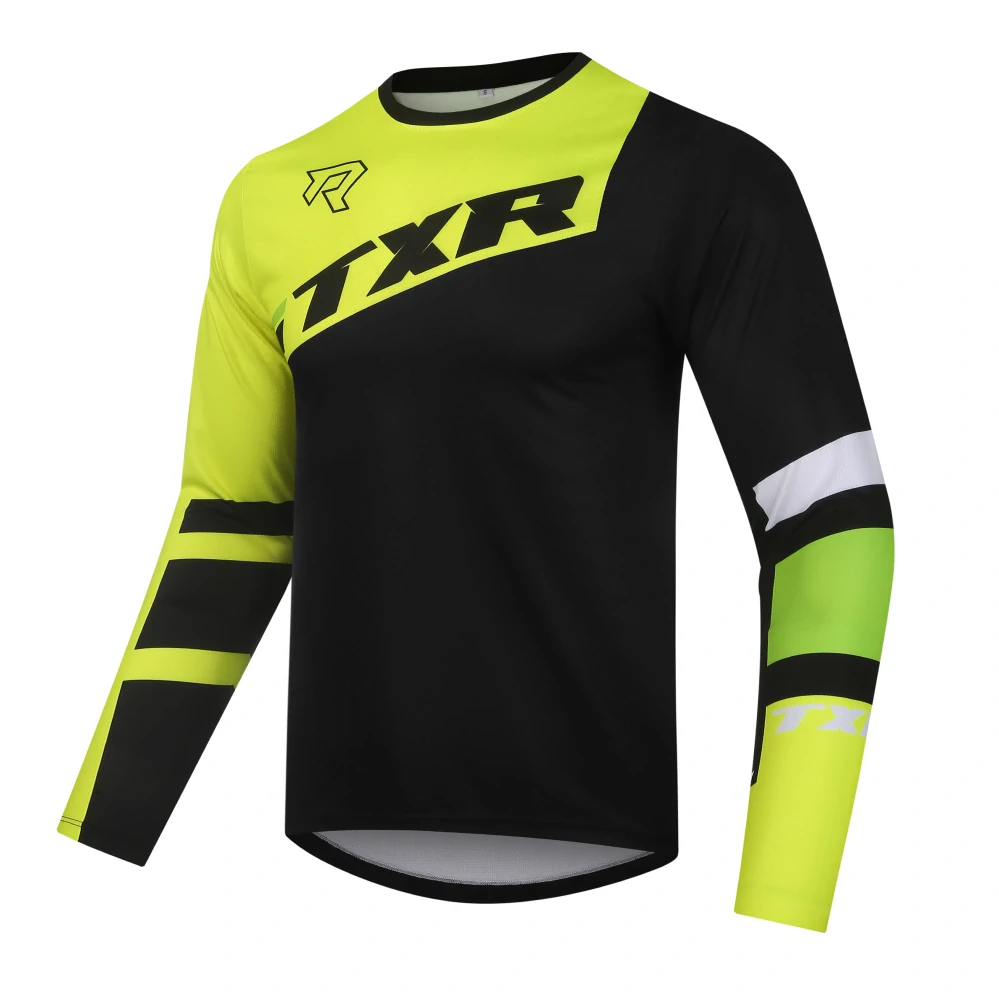 TXR Motokrosový dres Vortex čierno-fluo žltý 3XL