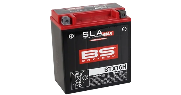 BS-BATTERY BTX16H 12V 14Ah 250A (YTX16H) 150x87x161mm L+ AGM bezúdržbová motobatéria