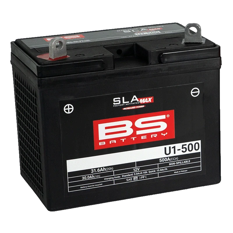 BS-BATTERY U1-500 12V 30Ah 500A (U1-500) 195x125x176mm L+ AGM bezúdržbová motobatéria