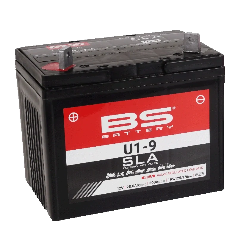BS-BATTERY U1-9 12V 28Ah 300A (12N24-4A) 195x125x176mm L+ AGM bezúdržbová motobatéria