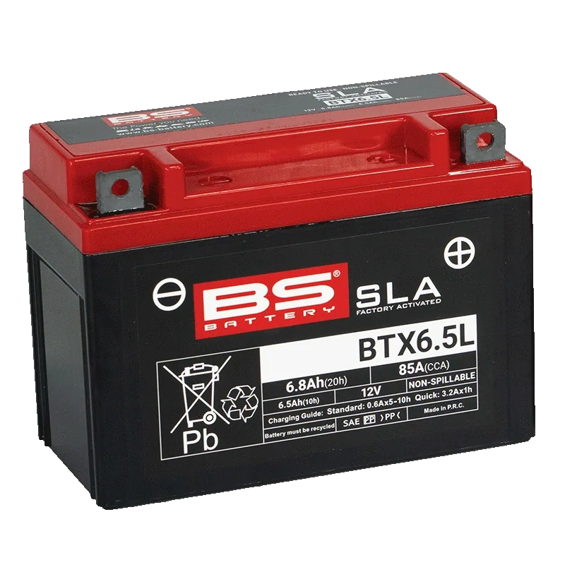 BS-BATTERY BTX6.5L 12V 6,5Ah 85A 139x66x102mm P+ AGM bezúdržbová motobatéria