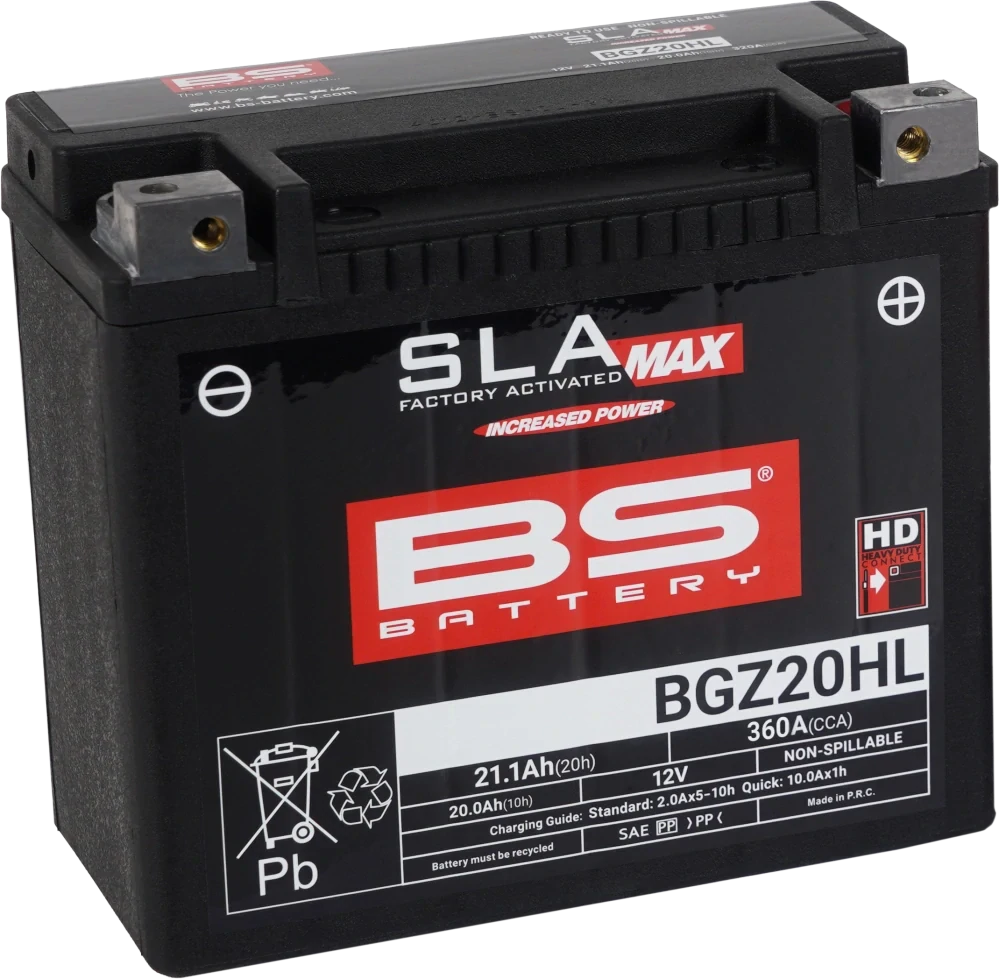 BS-BATTERY BGZ20HL 12V 20Ah 360A 176x89x154mm P+ AGM bezúdržbová motobatéria