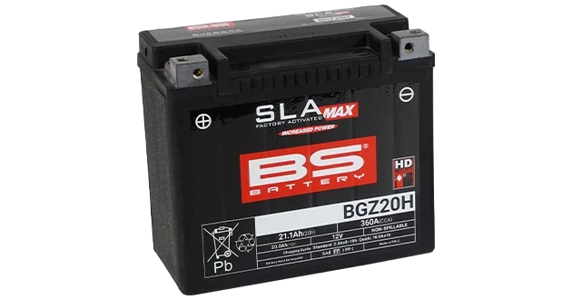 BS-BATTERY BGZ20H 12V 20Ah 360A (GYZ20H) 176x89x154mm L+ AGM bezúdržbová motobatéria