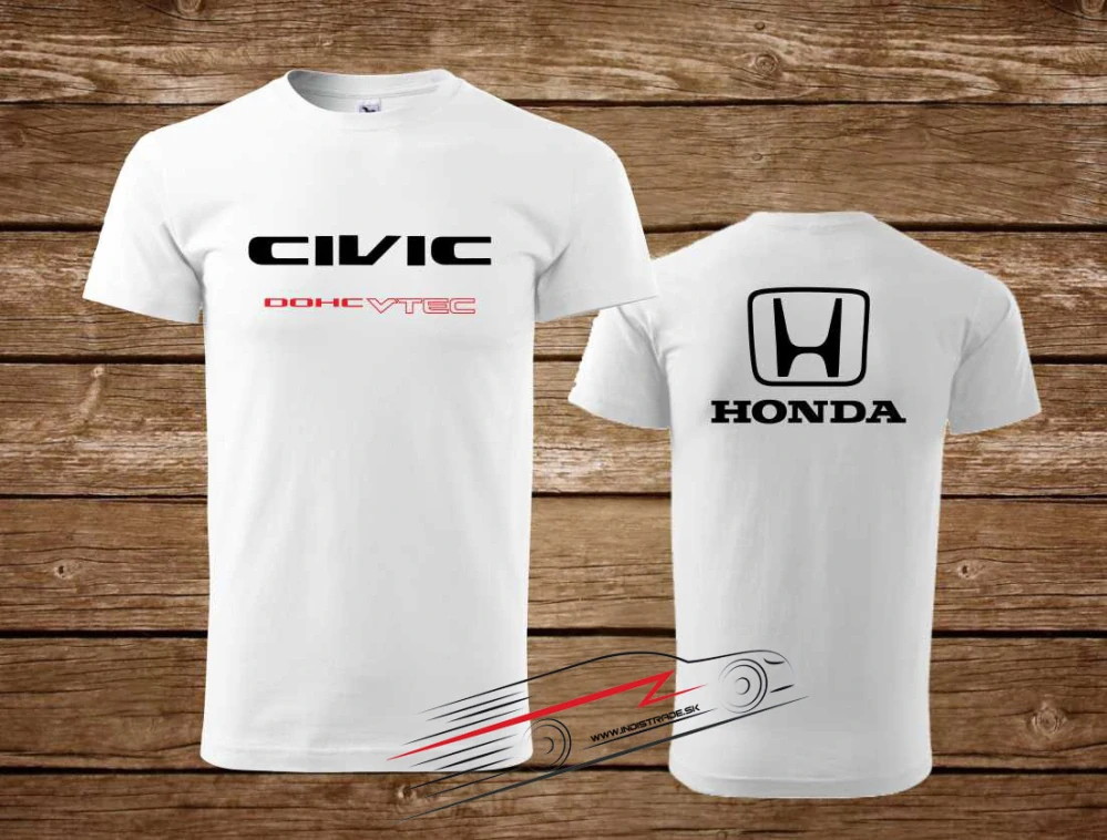 Pánske tričko s motívom Honda Civic 2 biele M