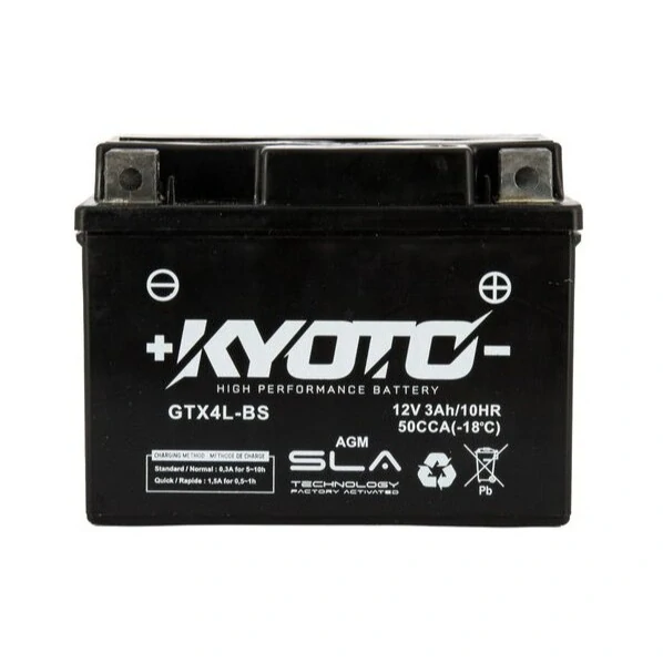 KYOTO GTX4L-BS 12V 4Ah 50A 114x71x86mm P+ AGM bezúdržbová motobatéria