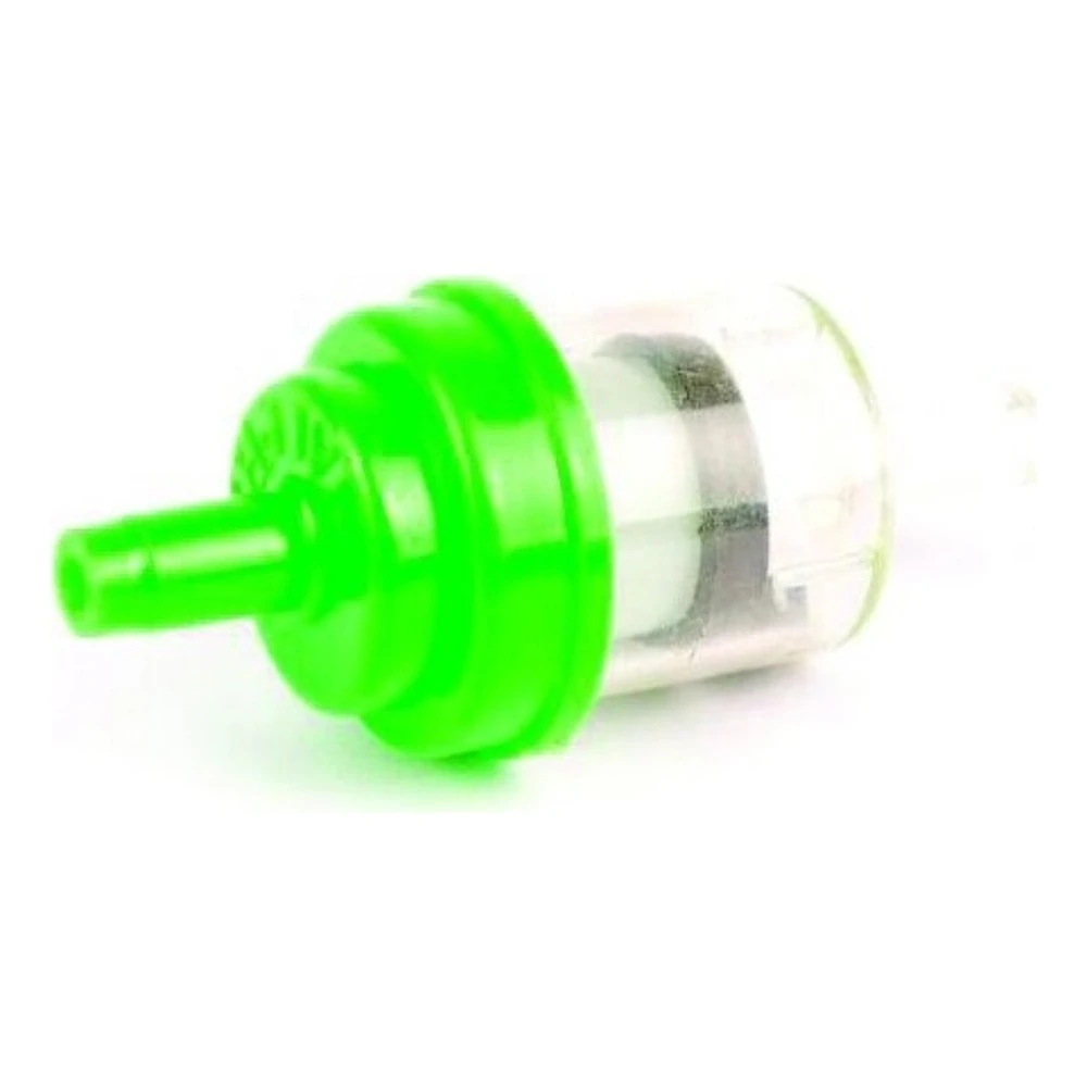 Palivový filter na motorku 6 mm (1/4") zelený