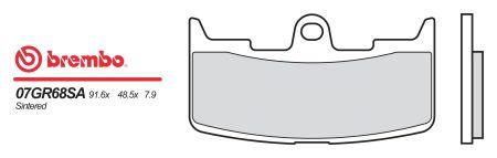 BREMBO brzdové destičky moto 07GR68SA