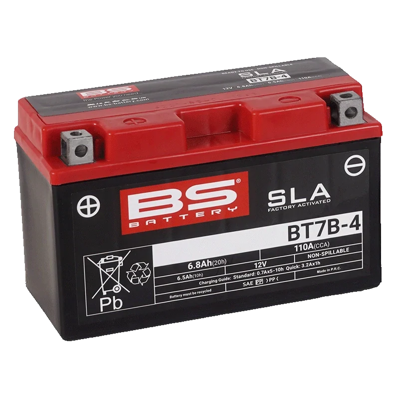BS-BATTERY BT7B-4 12V 6,5Ah 110A (YT7B-4) 150x65x93mm L+ AGM bezúdržbová motobatéria