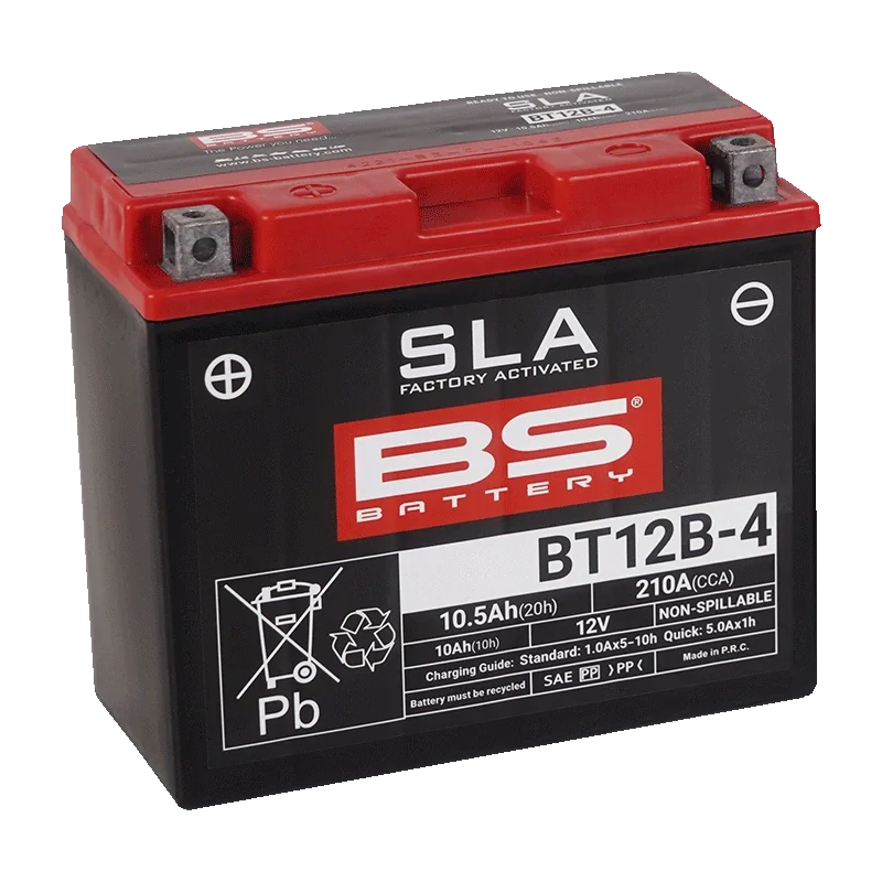 BS-BATTERY BT12B-4 12V 10Ah 210A (YT12B-4) 150x69x130mm L+ AGM bezúdržbová motobatéria