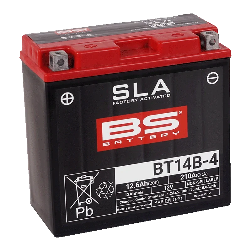 BS-BATTERY BT14B-4 12V 12Ah 210A (YT14B-4) 150x69x145mm L+ AGM bezúdržbová motobatéria