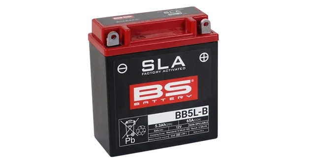 BS-BATTERY BB5L-B 12V 5Ah 65A (YB5L-B) 120x60x130mm P+ AGM bezúdržbová motobatéria