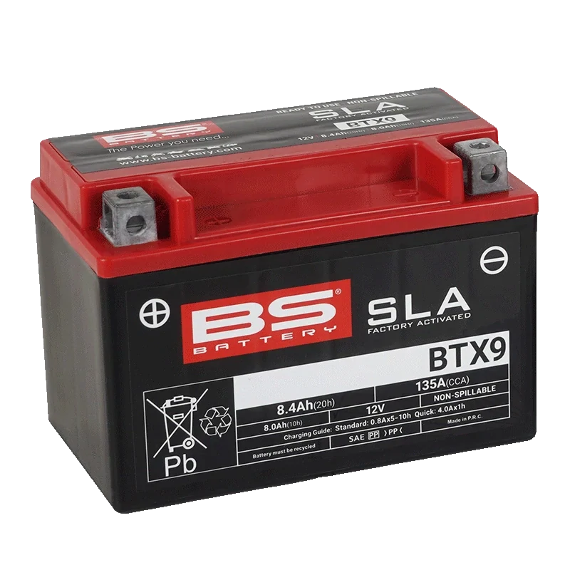 BS-BATTERY BTX9 12V 8Ah 135A (YTX9) 150x87x105mm L+ AGM bezúdržbová motobatéria