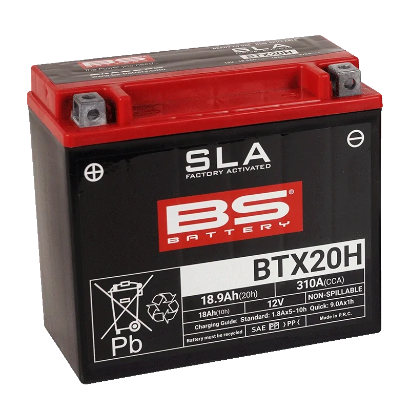 BS-BATTERY BTX20H 12V 18Ah 310A (YTX20) 175x87x155mm L+ AGM bezúdržbová motobatéria
