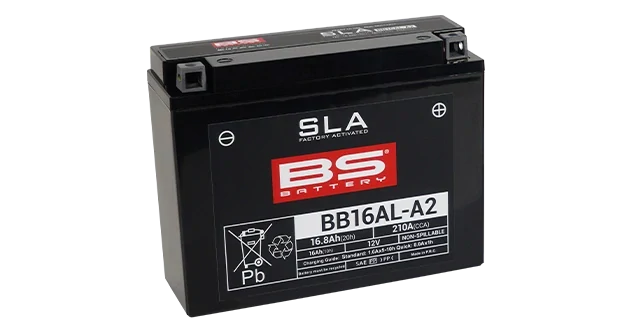 BS-BATTERY BB16AL-A2 12V 16Ah 160A (YB16AL-A2) 205x70x162mm P+ AGM bezúdržbová motobatéria