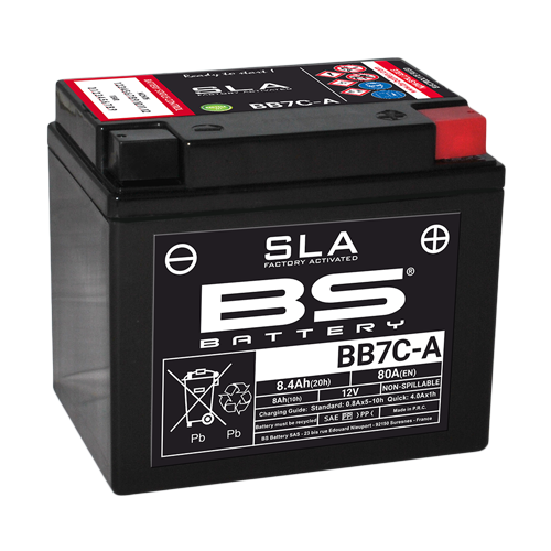 BS-BATTERY BB7C-A 12V 8Ah 80A (YB7C-A) 129x89x114mm P+ AGM bezúdržbová motobatéria