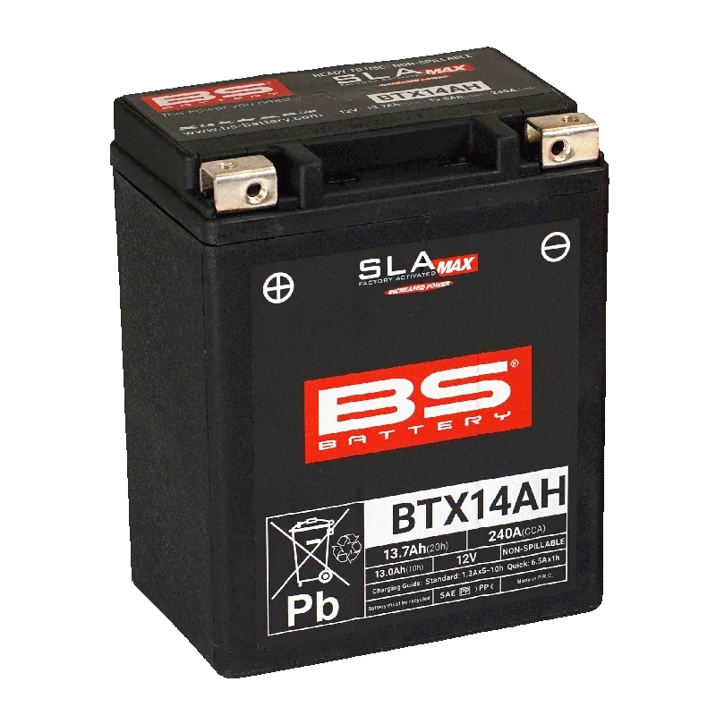 BS-BATTERY BTX14AH 12V 13Ah 240A (YTX14AH) 134x89x164mm L+ AGM bezúdržbová motobatéria