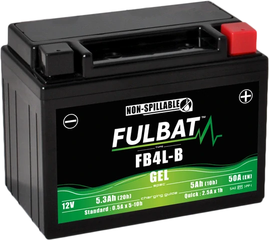 FULBAT FB4L-B 12V 5Ah 50A (YB4L-B) 120x70x92mm P+ GEL bezúdržbová motobatéria