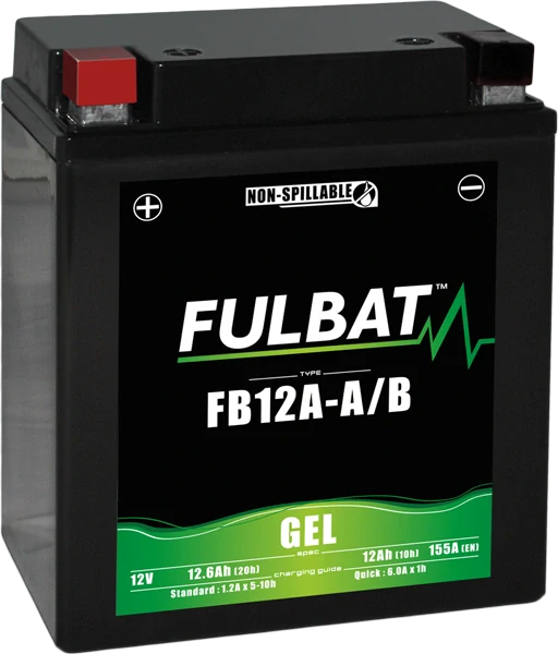 FULBAT FB12A-A/B 12V 12Ah 155A (YB12A-A/B) 134x80x161mm L+ GEL bezúdržbová motobatéria
