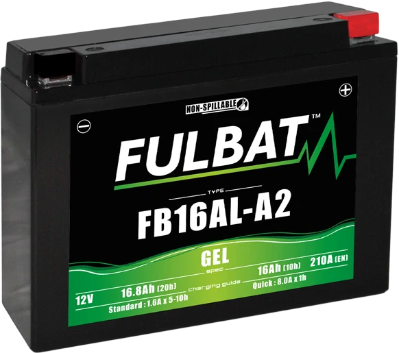 FULBAT FB16AL-A2 12V 16Ah 210A (YB16AL-A2) 205x70x162mm P+ GEL bezúdržbová motobatéria