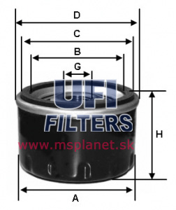 Olejový filter UFI 23.224.00