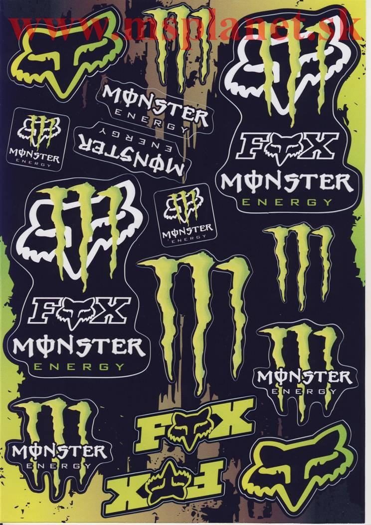 Nálepky moto Monster FOX