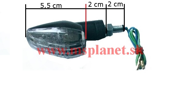 LED smerovka - krátka,čierna (pár)