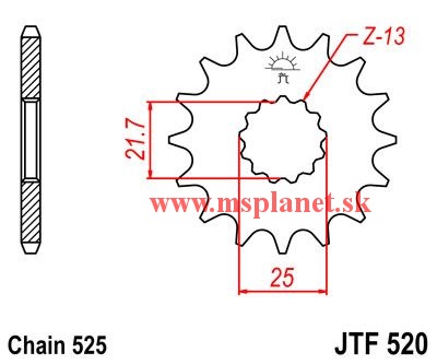 JTF520 15 zubov