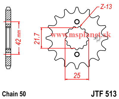 JTF513 15 zubov
