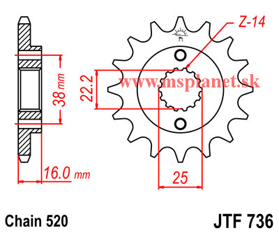 JTF736 14 zubov