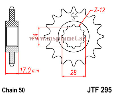 JTF295 15 zubov
