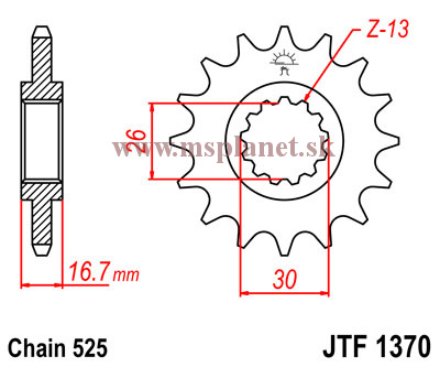 JTF1370 15 zubov
