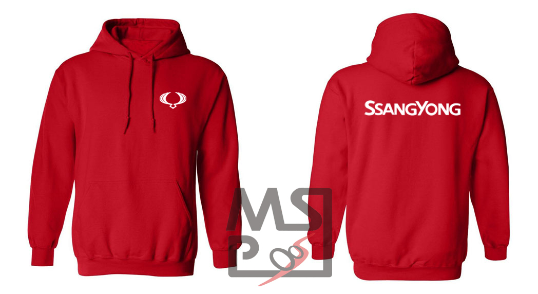 Mikina s motívom SsangYong kapucňová