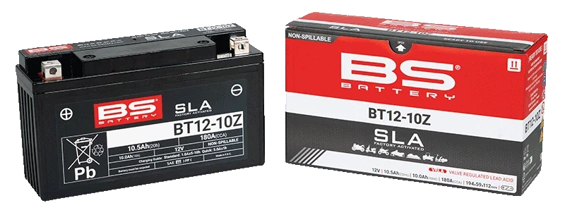 BS-BATTERY BT12-10Z 12V 10Ah 180A (YT12-10Z) 194x59x112mm L+ AGM bezúdržbová motobatéria