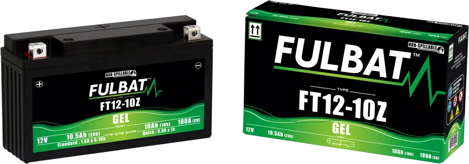 FULBAT FT12-10Z 12V 10Ah 180A (YT12-10Z) 194x59x112mm L+ GEL bezúdržbová motobatéria