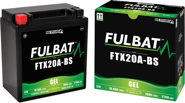 FULBAT FTX20A-BS 12V 18Ah 270A 150x87x161mm L+ GEL bezúdržbová motobatéria