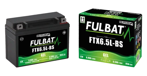 FULBAT FTX6.5L-BS 12V 6,5Ah 85A 139x66x102mm P+ GEL bezúdržbová motobatéria